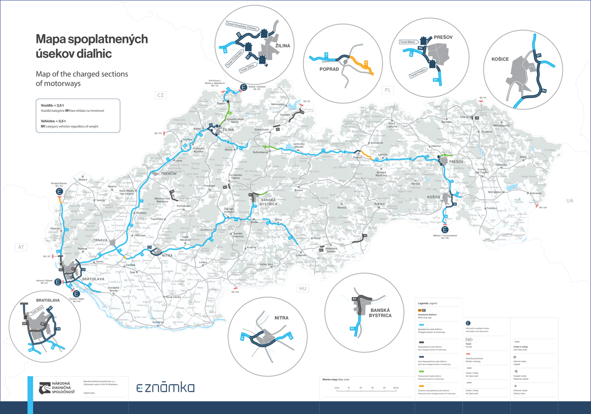 Sieć płatnych autostrad — Słowacja
